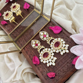 Vriksham Unique Tilak And Oval Shape Dangler-Red-G18329